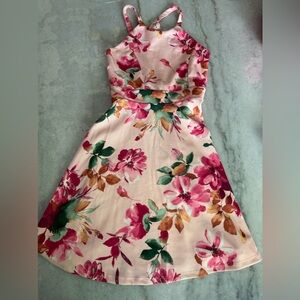 Big Girls Floral Skater Garden Party Dress Size 8